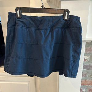 Lululemon Pace Rival Mid-Rise Skirt Long, Size 10 (Navy Blue)